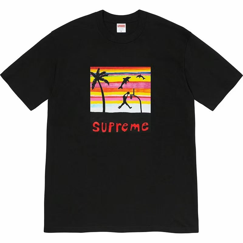 24SS Sup Short-Sleeve T-shirt Retro Unisex 280g Pure Cotton - Donclickin