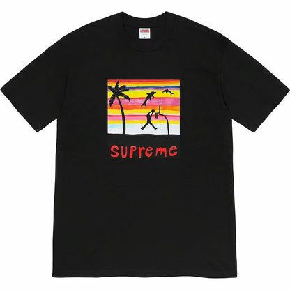 24SS Sup Short-Sleeve T-shirt Retro Unisex 280g Pure Cotton