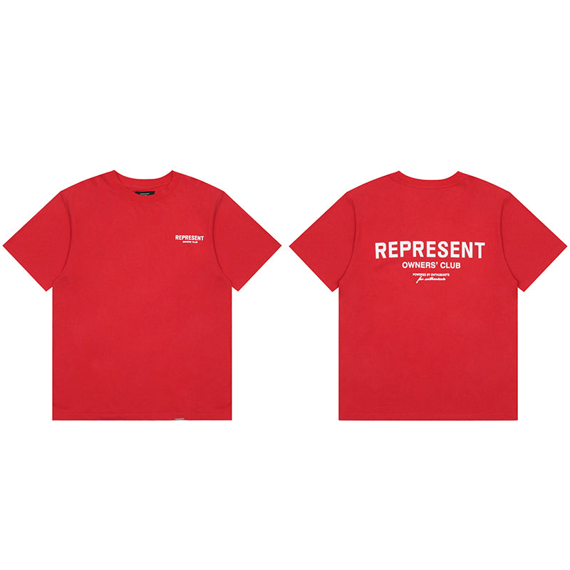 REPRESENT Washed Distressed Doberman Shark Short-Sleeve T-Shirt FOG
