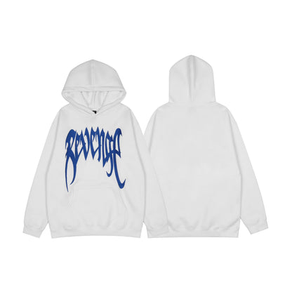 Revenge Embroidered XXX Dragon Bone Halloween Smoky Graffiti High-Street Hoodie