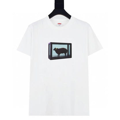 24SS Sup Short-Sleeve T-shirt Retro Unisex 280g Pure Cotton