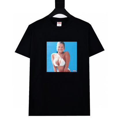 24SS Sup Short-Sleeve T-shirt Retro Unisex 280g Pure Cotton