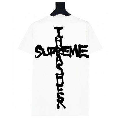 24SS Sup Short-Sleeve T-shirt Retro Unisex 280g Pure Cotton