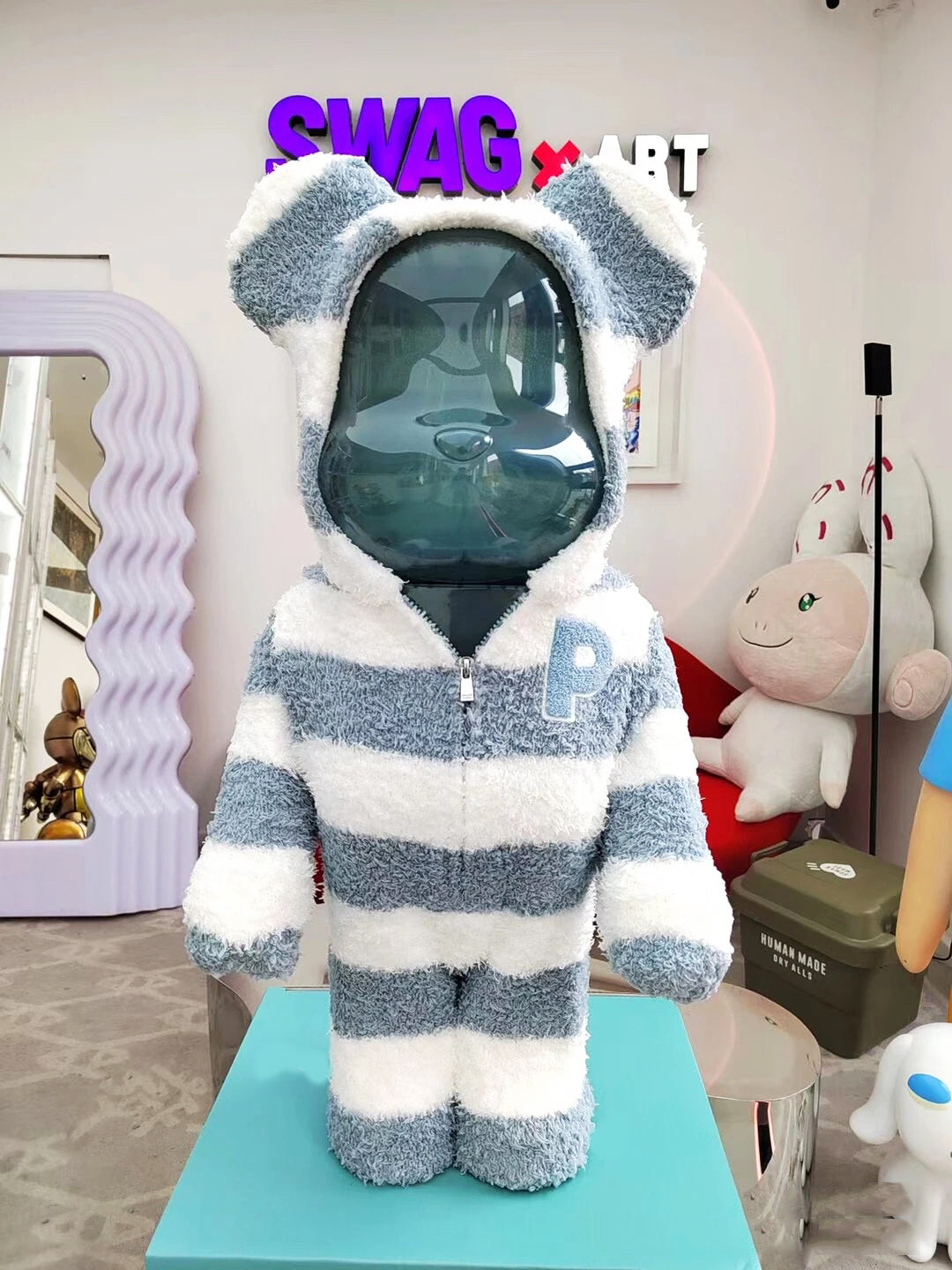 BE@RBRICK 1000% Building Block Figure 70CM | Limited Edition Collectible Bear Toy - Blue