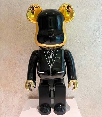 BE@RBRICK 1000% Building Block Figure 70CM | Limited Edition Collectible Bear Toy - Dumb Punk Gen2 Gold