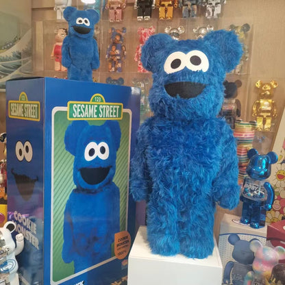 BE@RBRICK 1000% Building Block Figure 70CM | Limited Edition Collectible Bear Toy - Blue sesame street