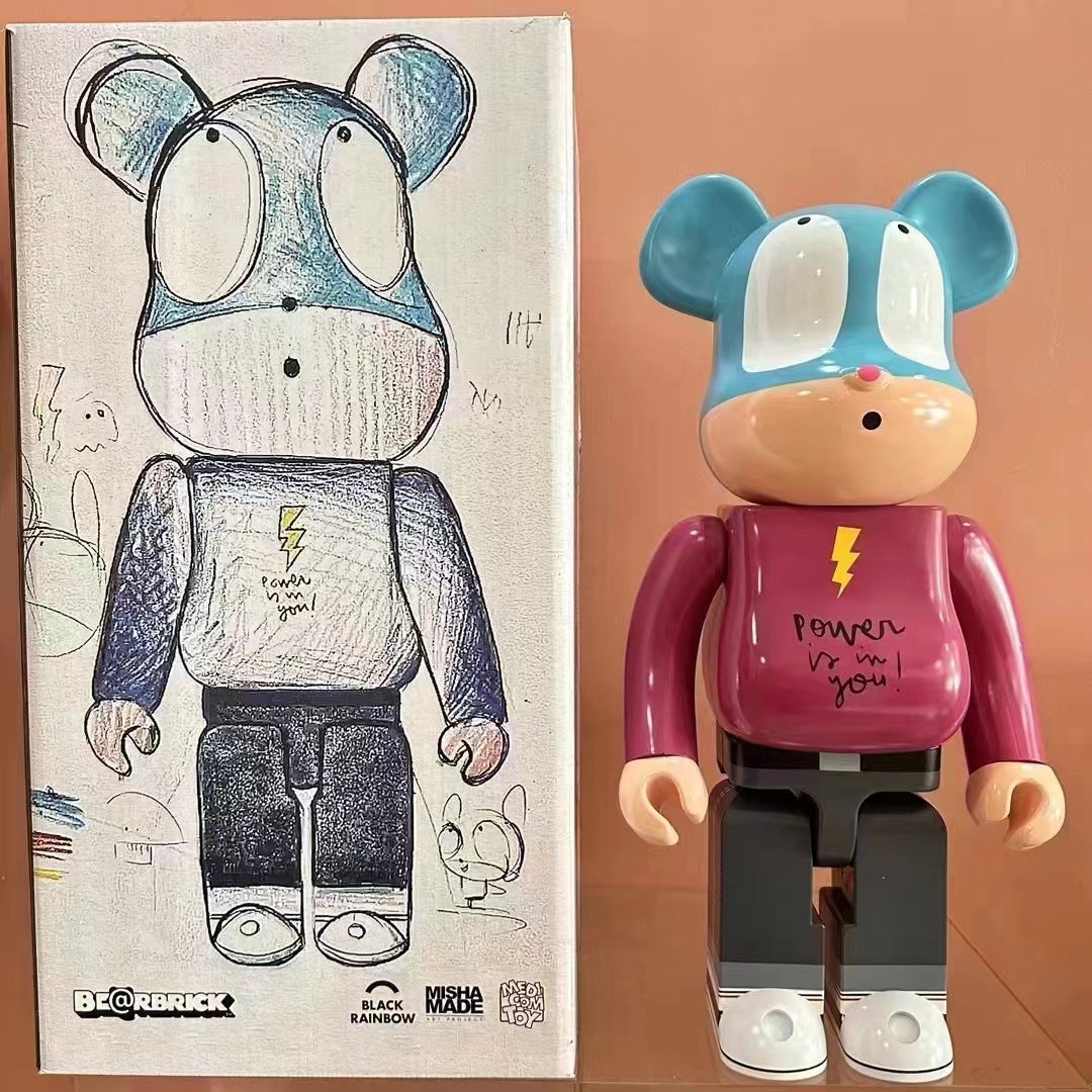 BE@RBRICK 1000% Building Block Figure 70CM | Limited Edition Collectible Bear Toy - BlackRainbow