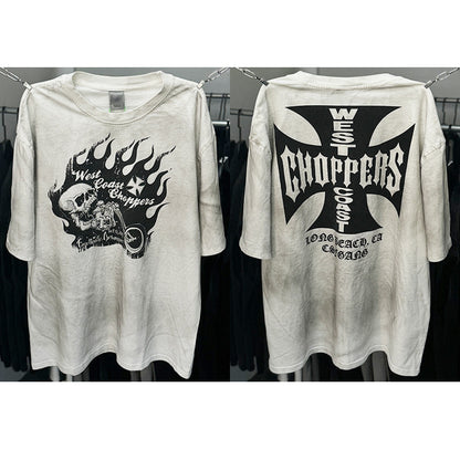 REPRESENT FOG Washed Distressed Doberman Shark Short-Sleeve T-Shirt