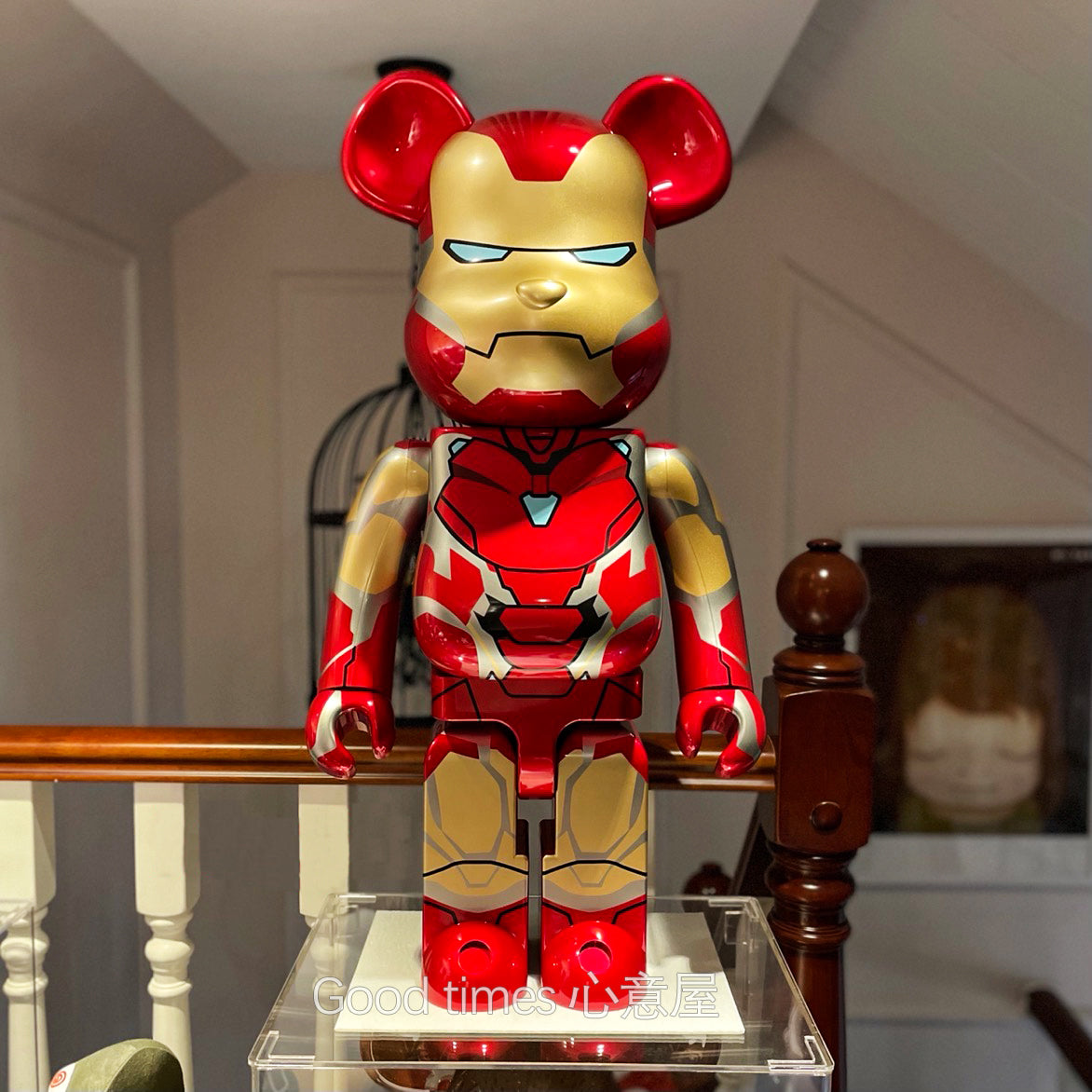 BE@RBRICK 1000% Building Block Figure 70CM | Limited Edition Collectible Bear Toy - Iron man