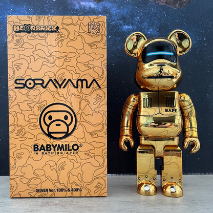 BEARBRICK 400% Block Bear - Art Toy Collectible Figure | Donclickin  Gold Monkey Hajime / Dm for Other Style / Restock