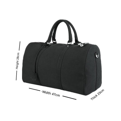 donclick Oversized Canvas ReadyMade Bucket Bag - Travel Tote & Shoulder Bag - Medium Black