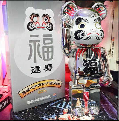 BEARBRICK 400% Block Bear - Art Toy Collectible Figure | Donclickin  Daruma Silver 400% / Dm for Other Style / Restock