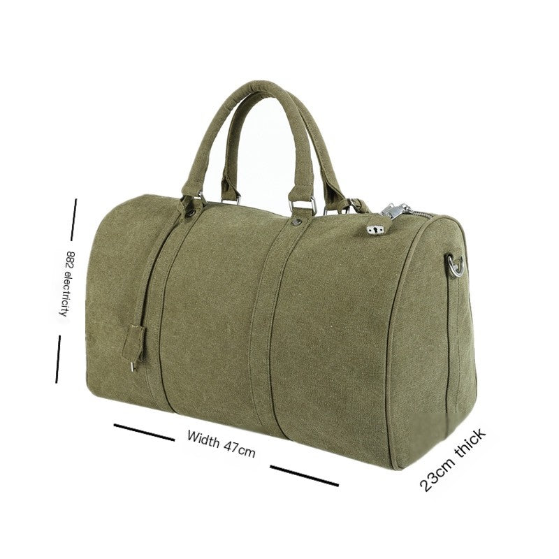 donclick Oversized Canvas ReadyMade Bucket Bag - Travel Tote & Shoulder Bag - Medium Green
