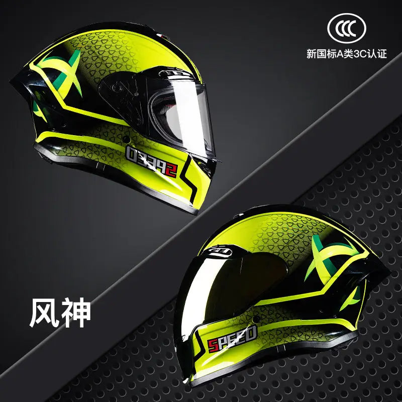 Cyberpunk Mecha Full Face Helmet - NBTK Bluetooth Dual Visor (3C DOT Certified)