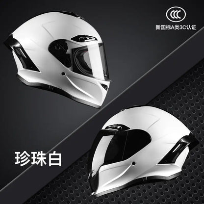Cyberpunk Mecha Full Face Helmet - NBTK Bluetooth Dual Visor (3C DOT Certified)