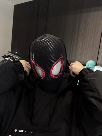Manual/Electronic Spider-Man Headgear Moving Eyes:Play Face Mask Gift Cosplay - Premium Miles