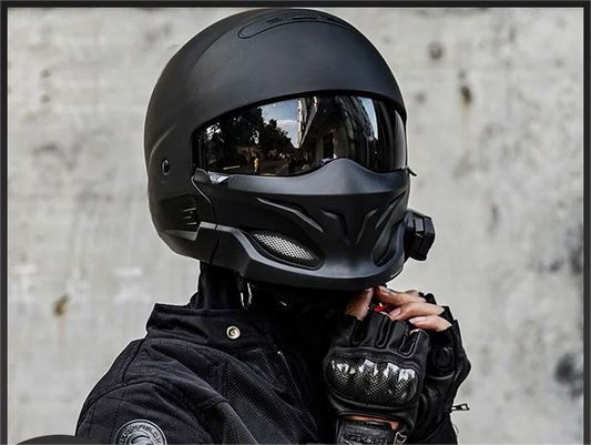 Shadow Scorpion Motorcycle Helmet - Full Face DOT Approved for Harley Cruiser Bike Class A 3C - Donclickin