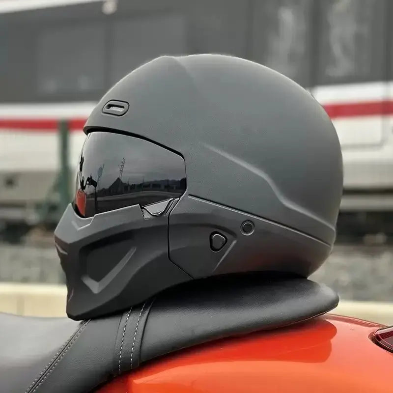 Shadow Scorpion Motorcycle Helmet - Full Face DOT Approved for Harley Cruiser Bike Class A 3C