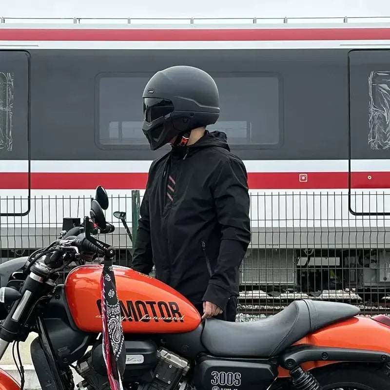 Shadow Scorpion Motorcycle Helmet - Full Face DOT Approved for Harley Cruiser Bike Class A 3C