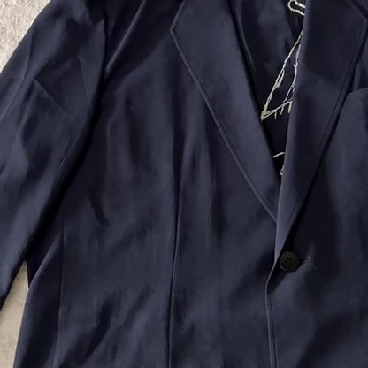 Donclickin Blazer Guitar Embroidery & Fringe – Yohji Yamamoto Accent Jacket Suit