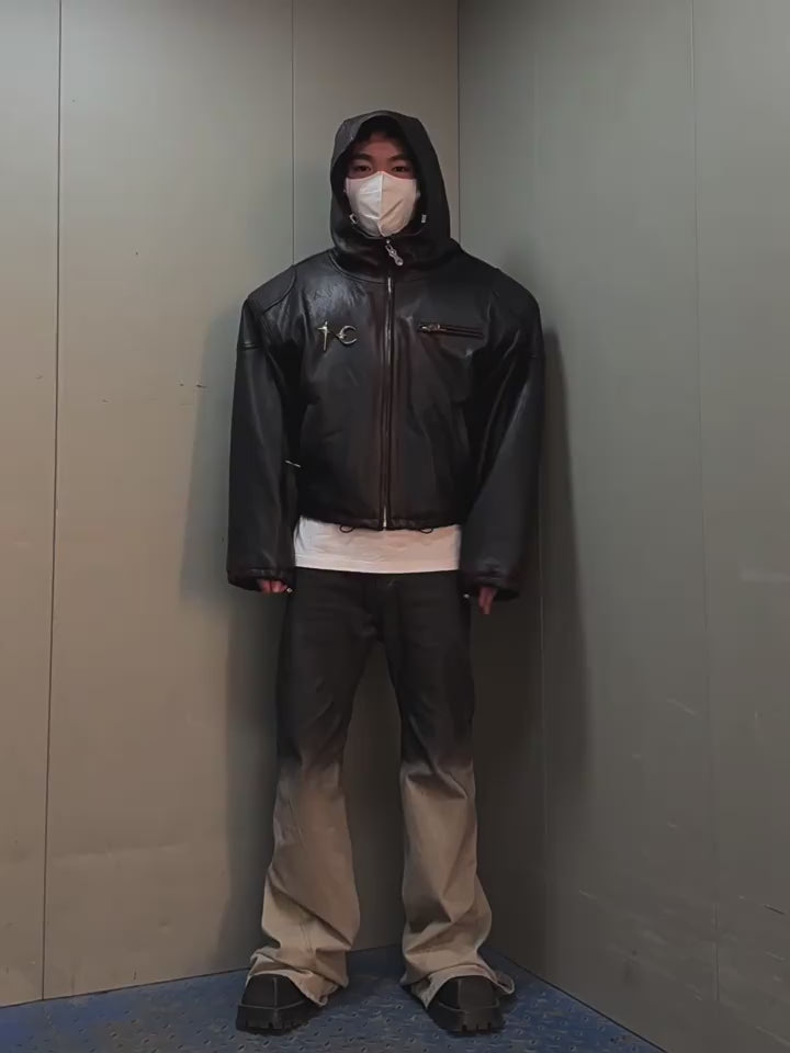 Thug Club washed leather jacket Video view
