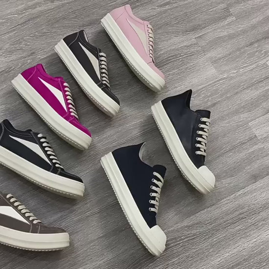 RO Wax Surface Satin Sub-line Canvas Sneakers - Drk Shadow Aesthetic