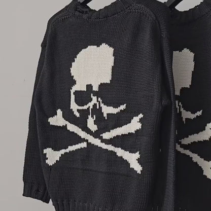 MMJ Online Japan mastermind Skull Embroidery Crewneck Knit Pullover Sweater
