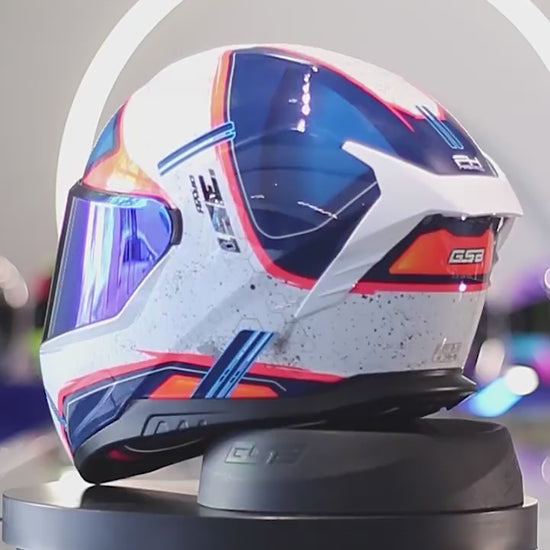 GSB G-361 Full Face Motorcycle Helmet - Urban Racing Aerodynamic Shell