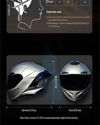 Mecha NBTK Motorcycle Helmet - Full-Cover Retro Design Bluetooth 3C DOT & Dual Visor