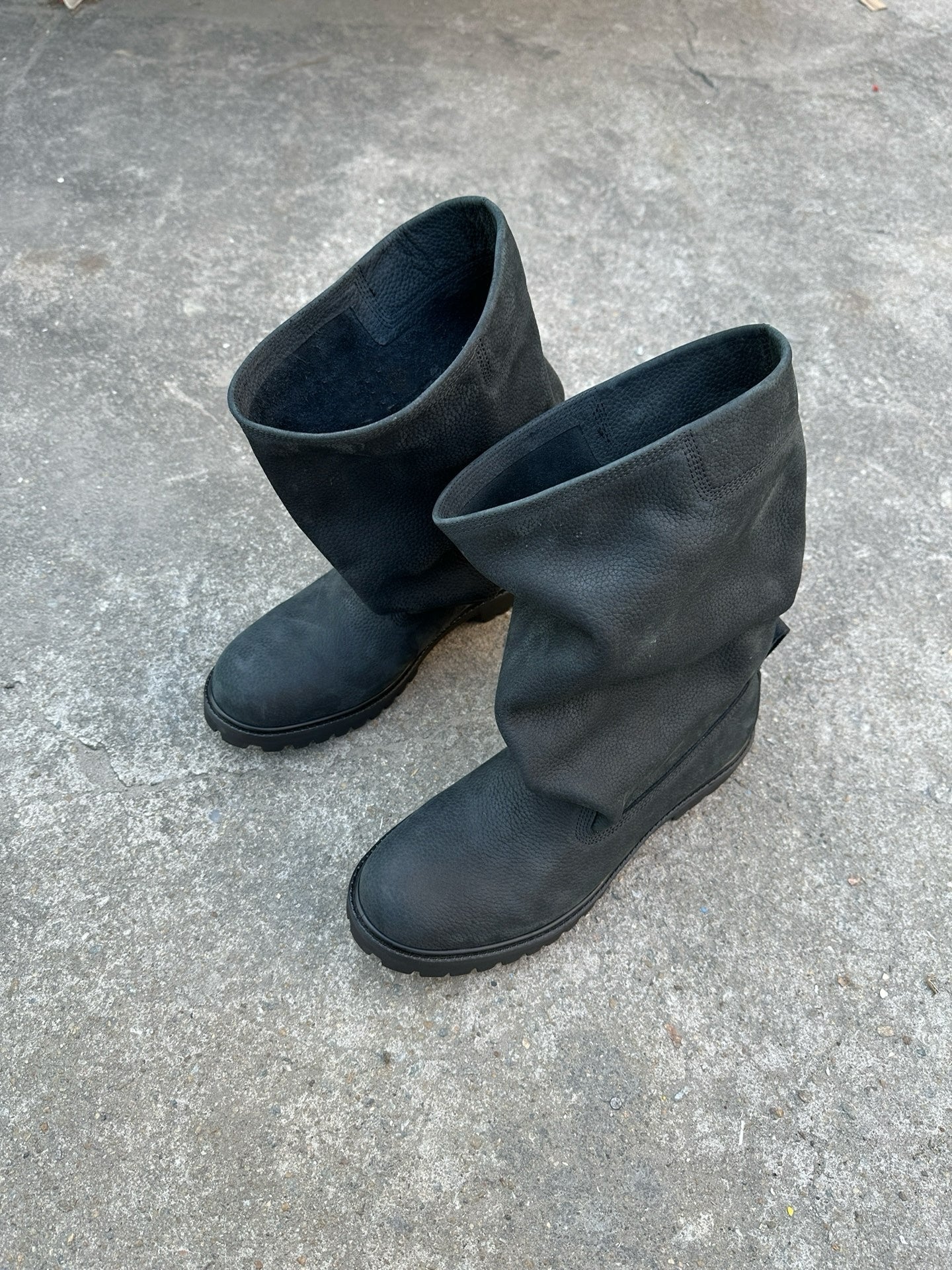 Revised Telfar Mid Pull On Boot - Wheat Italian Leather Platform 